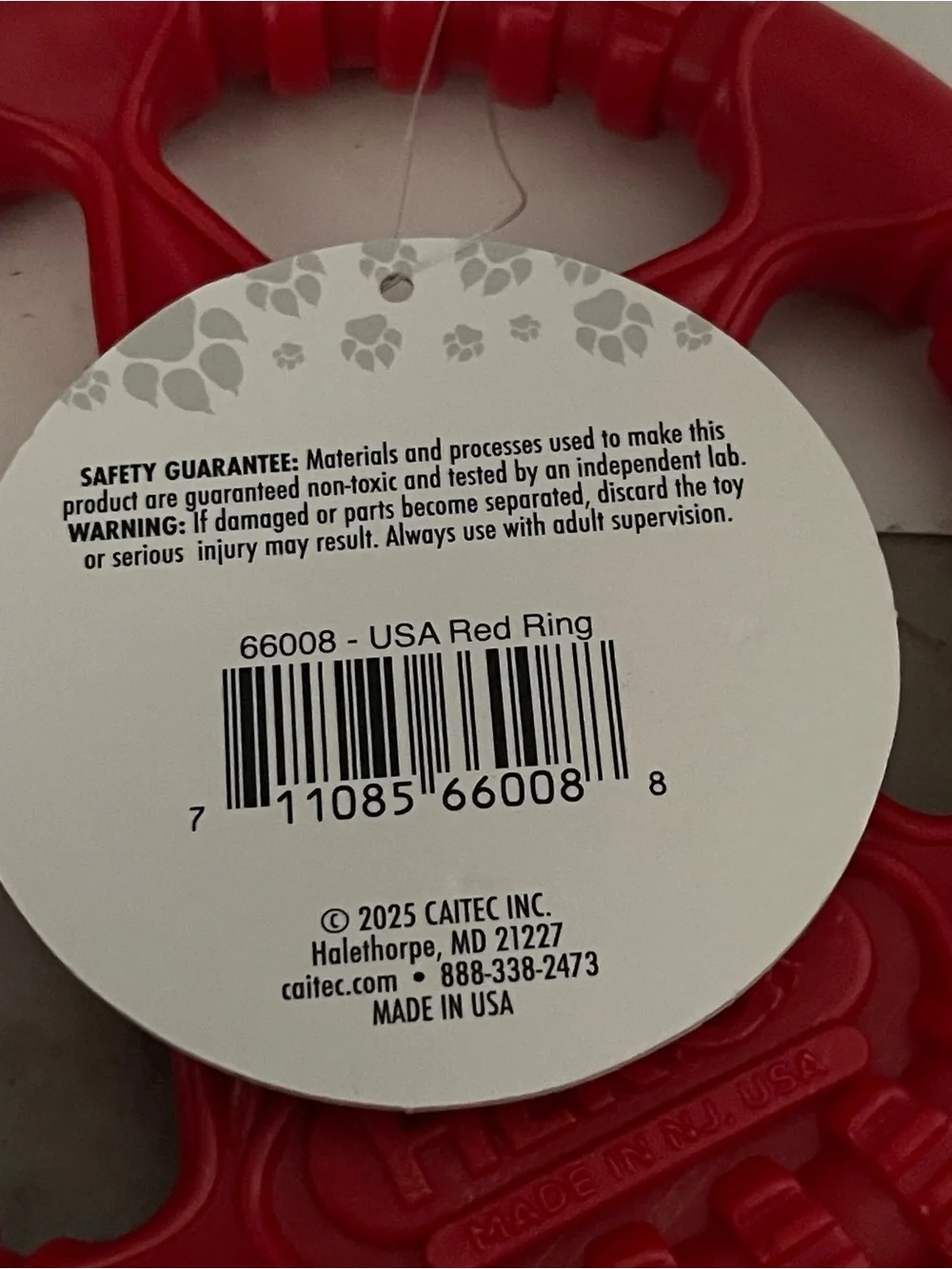 HERO 2 Dogs Durable Nylon Chew Ring Toy  - Red and Blue 6” ea